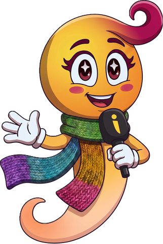 Cospi, la mascotte du CSE, au micro